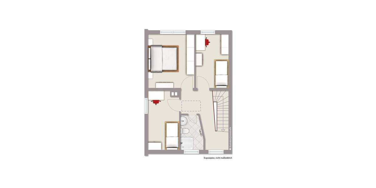 Reihenmittelhaus Münster Gievenbeck - 4 Zimmer, 91 m&sup2;, 450.000&euro; | Angebot:25837808