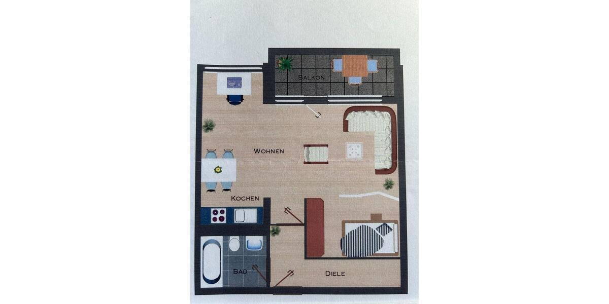 Etagenwohnung Münster Mitte-Süd - 1 Zimmer, 45 m&sup2;, 185.000&euro; | Angebot:25750786