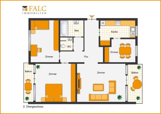 Etagenwohnung Münster Münster-Ost - 4 Zimmer, 93 m&sup2;, 216.000&euro; | Angebot:9117468