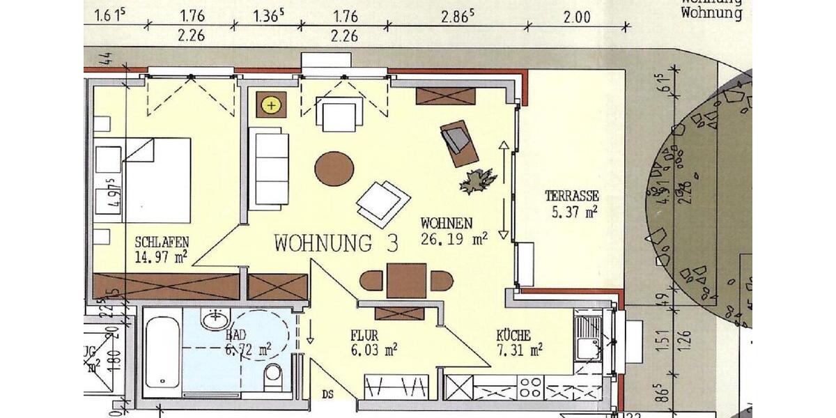 Erdgeschoßwohnung Münster Gievenbeck - 3 Zimmer, 67 m&sup2;, 800&euro; | Angebot:25986773