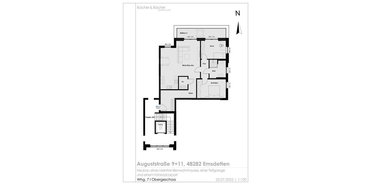 Etagenwohnung Emsdetten - 3 Zimmer, 99 m&sup2;, 459.300&euro; | Angebot:25688574
