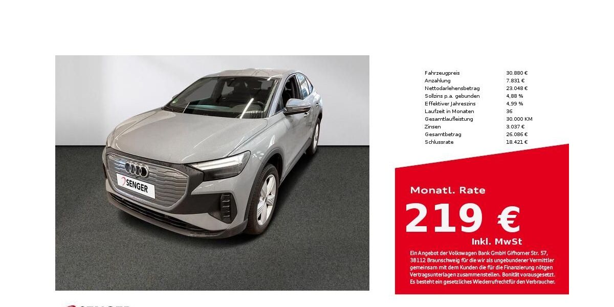 Audi Q4 e-tron 58.650 km 29.880 &euro; Münster 48153
