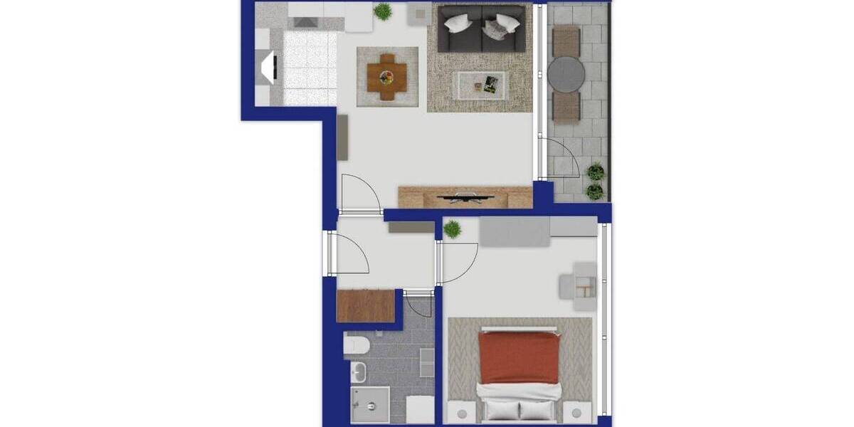 Etagenwohnung Münster Roxel - 2 Zimmer, 52 m&sup2;, 229.000&euro; | Angebot:26544598