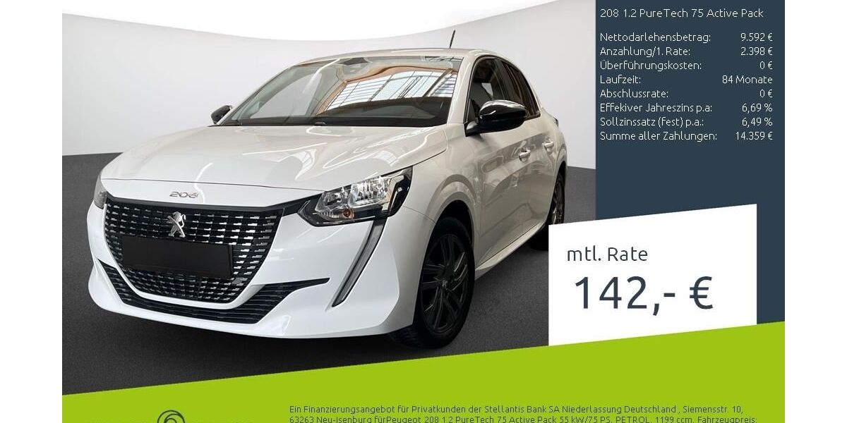 Peugeot 208 63.245 km 12.598 &euro; Dülmen 48249