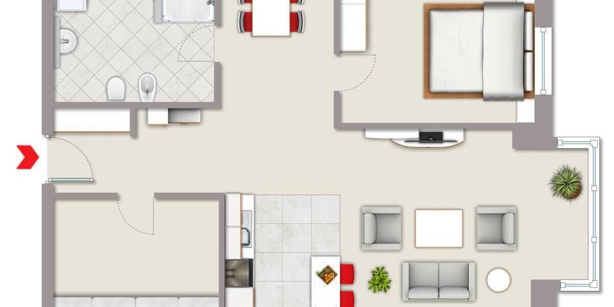 Etagenwohnung Münster Centrum - 2 Zimmer, 51 m&sup2;, 319.000&euro; | Angebot:26753970