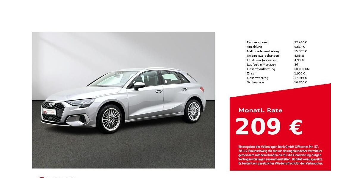 Audi A3 57.682 km 22.480 &euro; Münster 48153