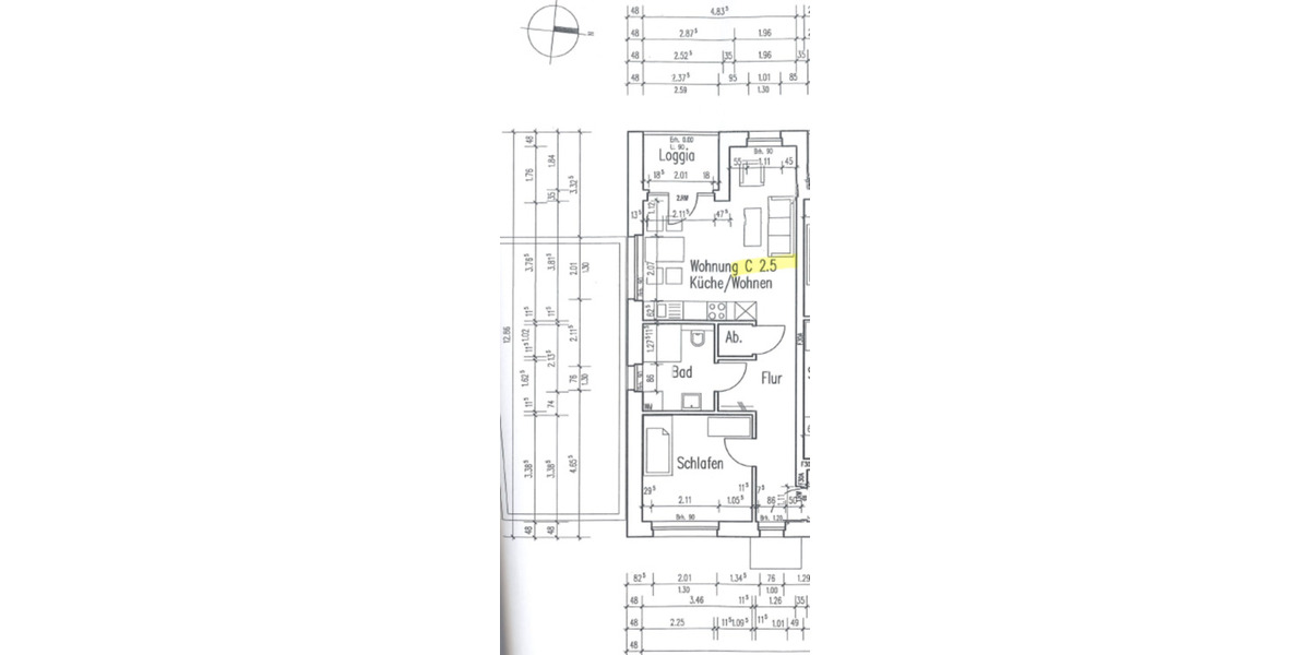 Etagenwohnung Münster Münster-West - 2 Zimmer, 53 m&sup2;, 742&euro; | Angebot:25363952