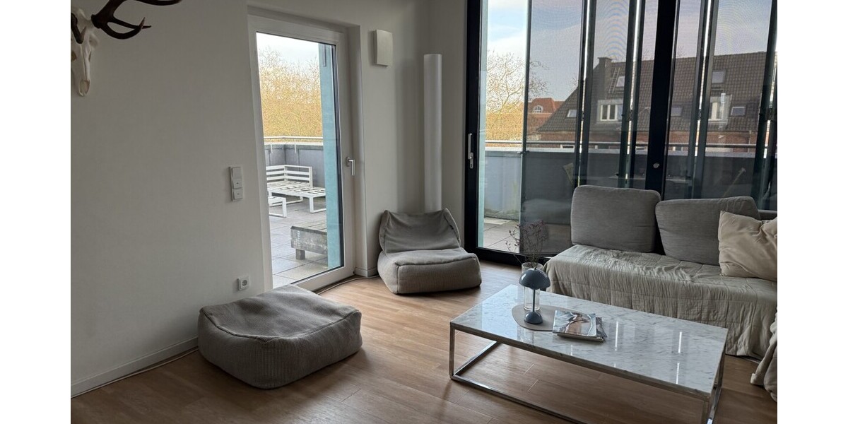 Urbaner Wohntraum: Stilvolle Maisonette-Wohnung mit großzügiger Dachterrasse in Münster! - Maisonettenwohnung Münster Innenstadtring | Angebot:26088593