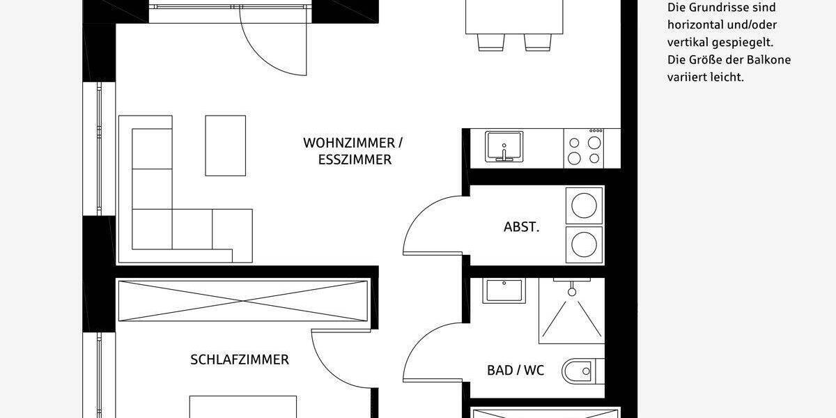 Etagenwohnung Münster Gievenbeck - 2 Zimmer, 65 m&sup2;, 445.500&euro; | Angebot:26827010