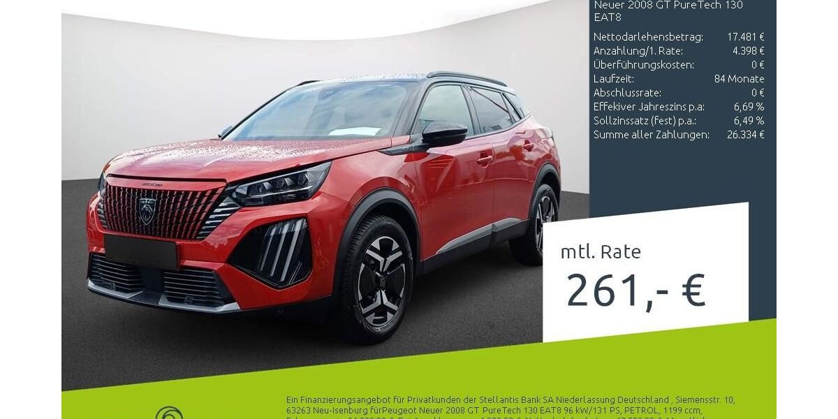 Peugeot 2008 26.159 km 21.879 &euro; Dülmen 48249