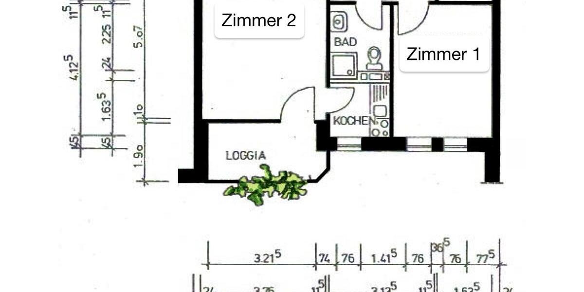 Etagenwohnung Münster Gievenbeck - 2 Zimmer, 47 m&sup2;, 249.000&euro; | Angebot:25523200