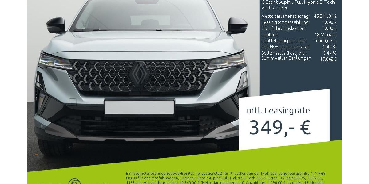 Renault Espace 9.999 km 47.960 &euro; Münster - Amelsbüren 48163