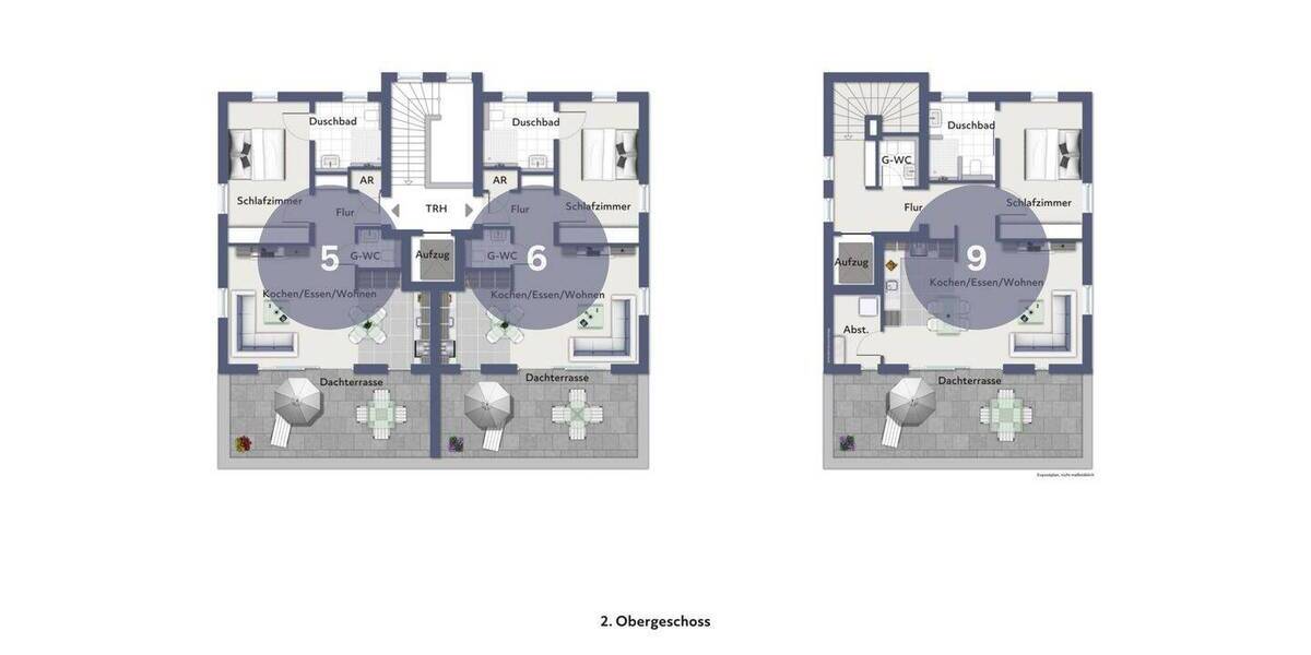 Etagenwohnung Münster Mecklenbeck - 2 Zimmer, 65 m&sup2;, 402.000&euro; | Angebot:26244663