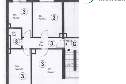 Wohnung Münster Mitte-Süd - 3 Zimmer, 70 m&sup2;, 275.000&euro; | Angebot:24732579