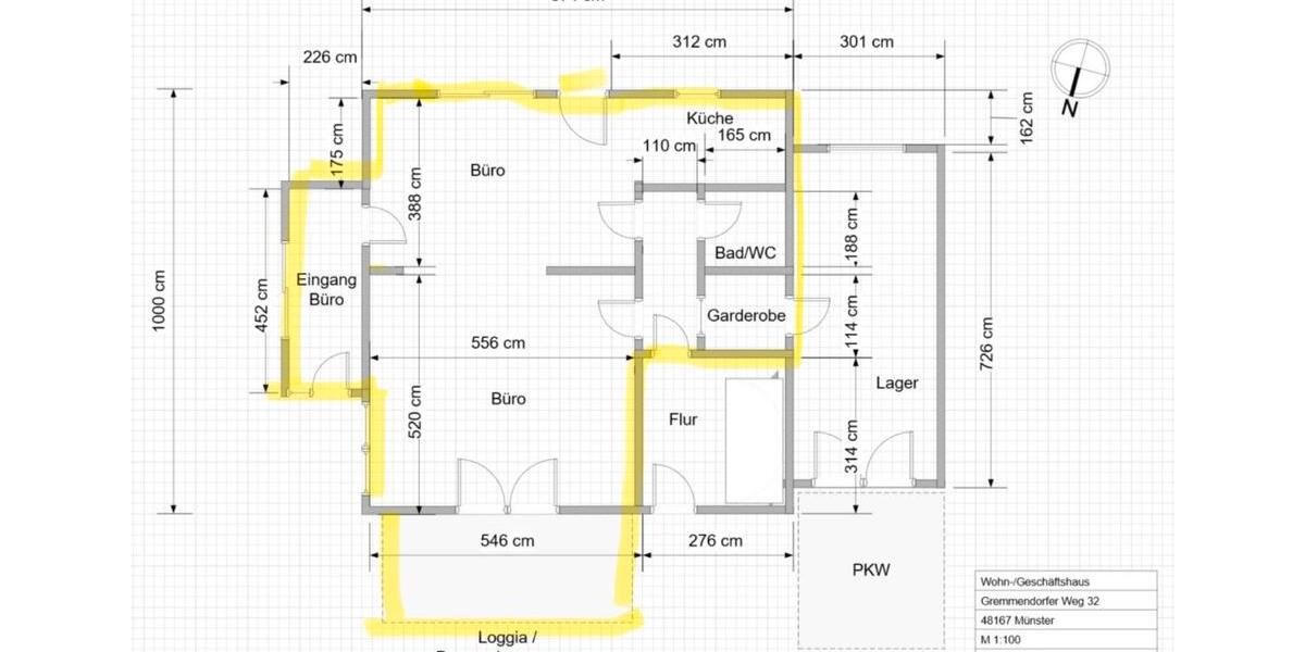 Erdgeschoßwohnung Münster Münster-Südost - 1.5 Zimmer, 80 m&sup2;, 1.100&euro; | Angebot:26463277