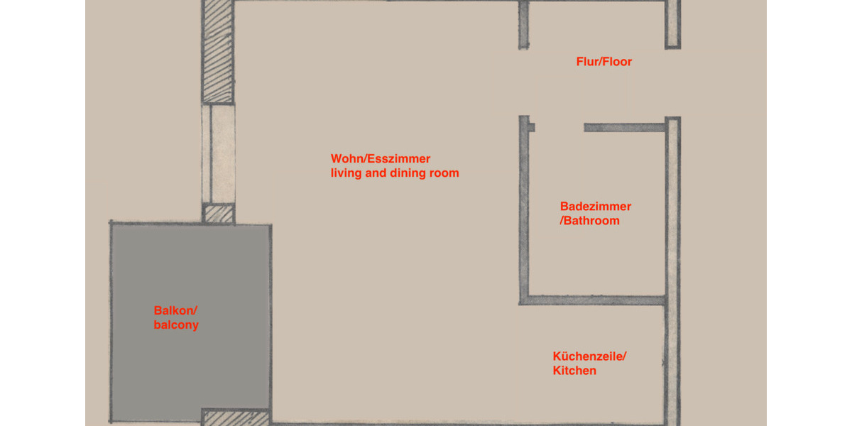 Etagenwohnung Münster Münster-Nord - 1 Zimmer, 33 m&sup2;, 1.090&euro; | Angebot:25590548