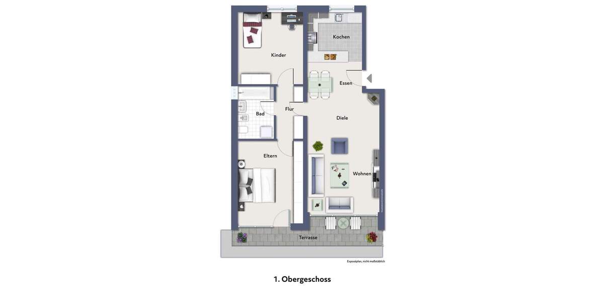 Etagenwohnung Münster Albachten - 3 Zimmer, 88 m&sup2;, 230.000&euro; | Angebot:25799701