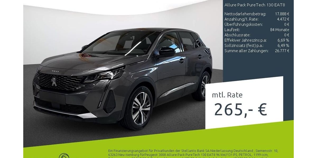 Peugeot 3008 43.022 km 22.484 &euro; Dülmen 48249
