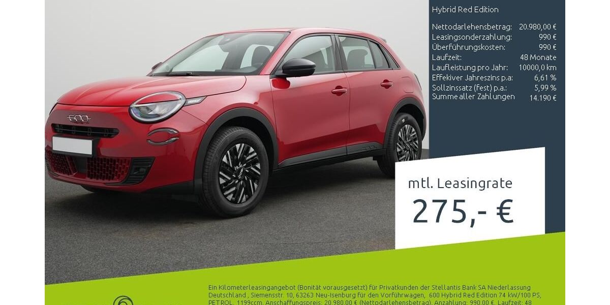 Fiat 600 3.731 km 19.444 &euro; Dülmen 48249