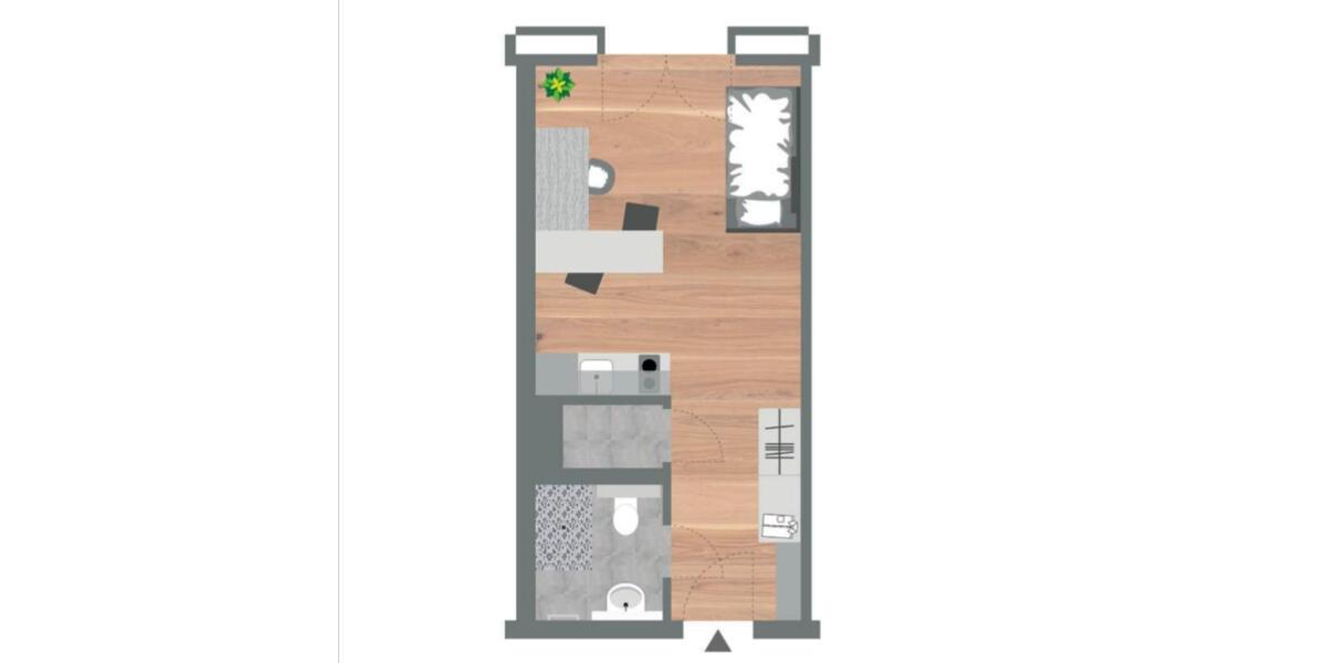 Dachgeschoßwohnung Münster - 1 Zimmer, 28 m&sup2;, 755&euro; | Angebot:26003699