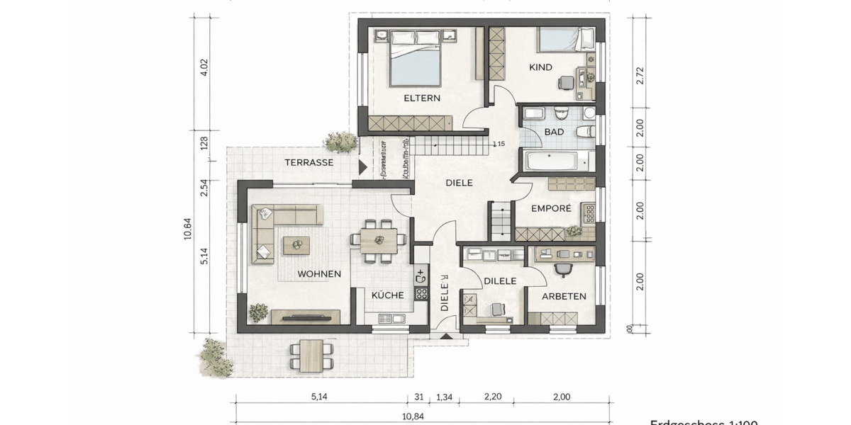 Einfamilienhaus Münster Mauritz - 5 Zimmer, 153 m&sup2;, 695.000&euro; | Angebot:26674042