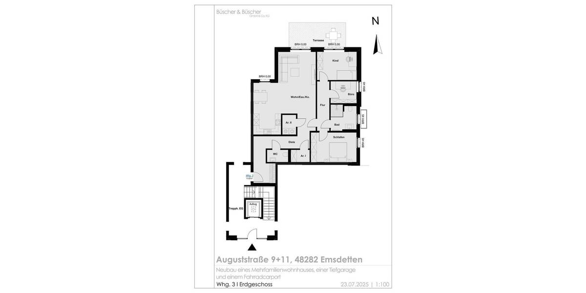 Etagenwohnung Emsdetten - 4 Zimmer, 114 m&sup2;, 516.700&euro; | Angebot:25688561