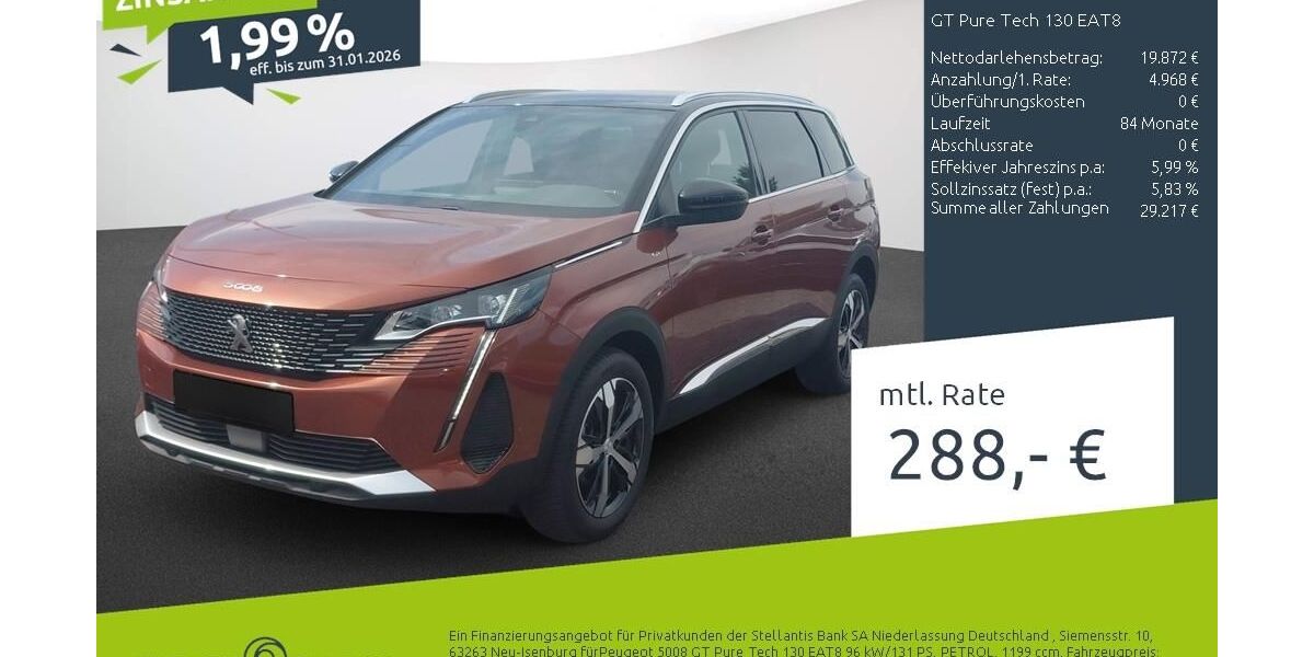 Peugeot 5008 22.516 km 24.989 &euro; Münster - Amelsbüren 48163