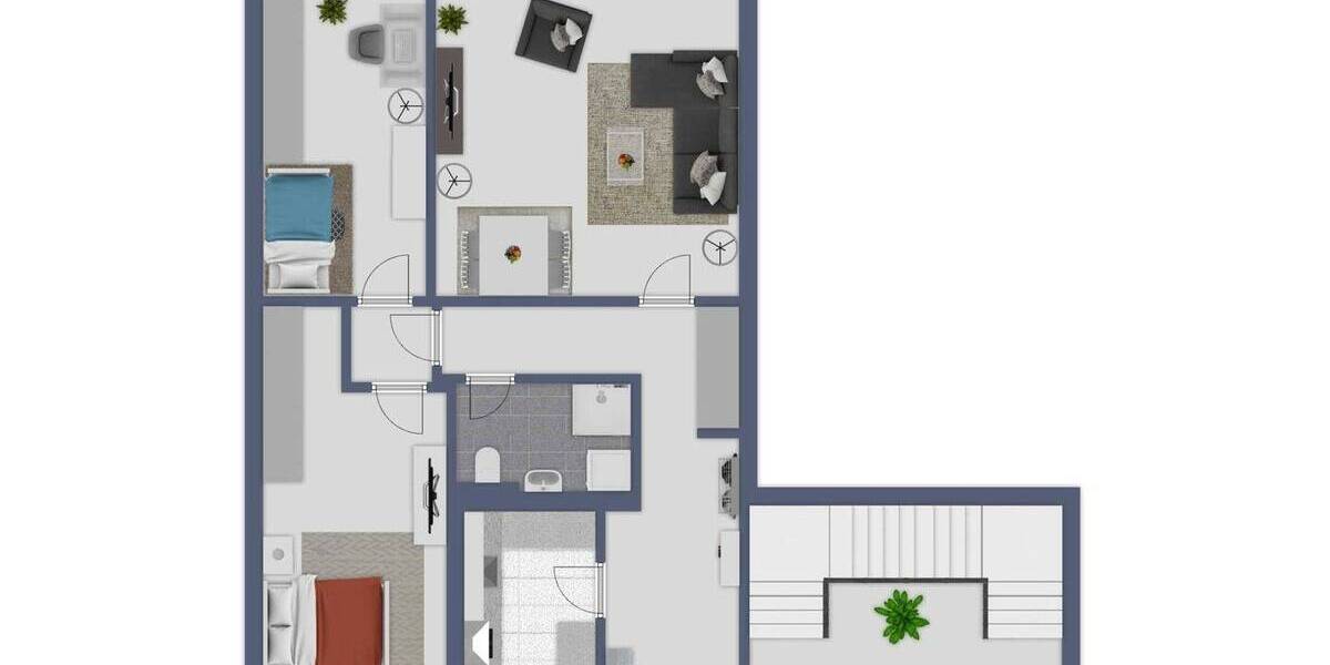 Etagenwohnung Münster Handorf - 3 Zimmer, 79 m&sup2;, 195.000&euro; | Angebot:25685822