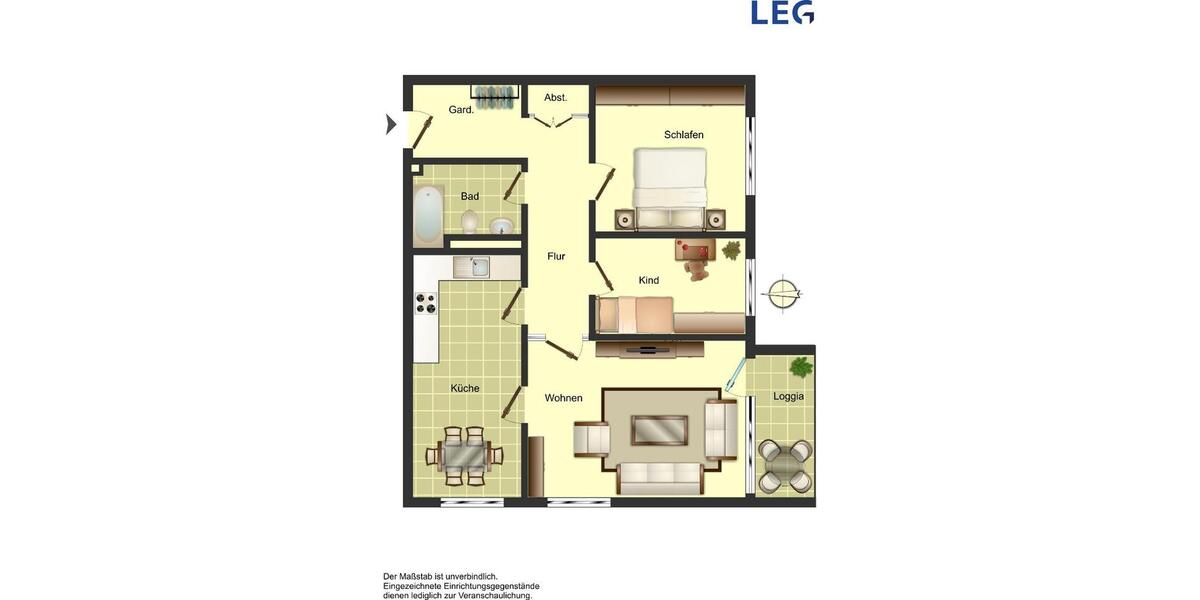 Etagenwohnung Münster Gievenbeck - 3 Zimmer, 85 m&sup2;, 1.039&euro; | Angebot:25963910