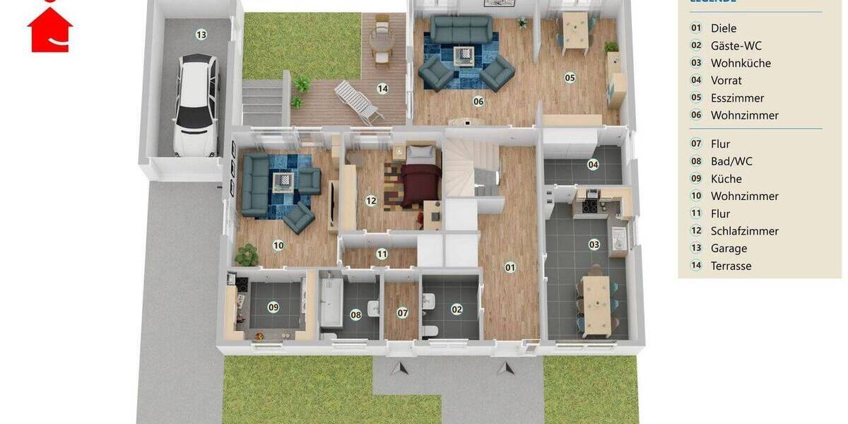 Mehrfamilienhaus, Wohnhaus Laer - 8 Zimmer, 189 m&sup2;, 359.000&euro; | Angebot:26833795