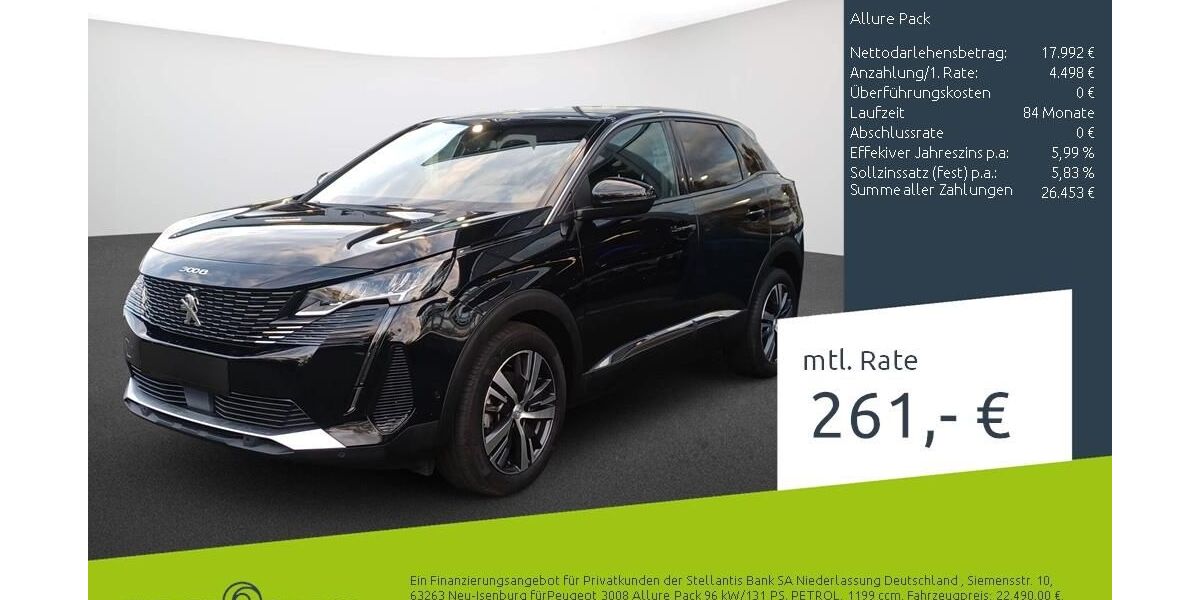 Peugeot 3008 45.105 km 21.777 &euro; Dülmen 48249