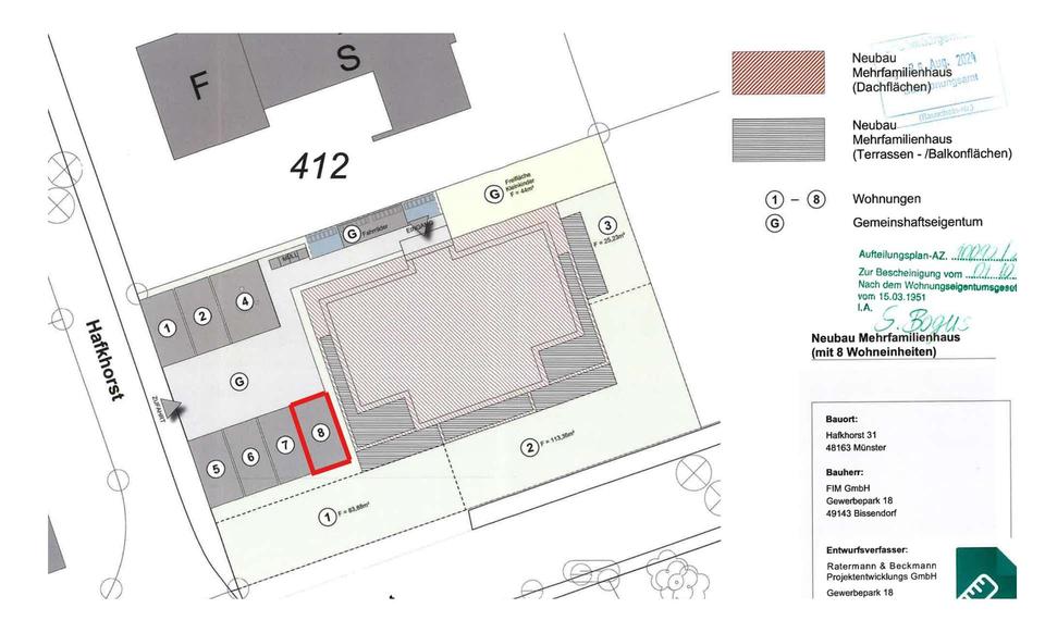 Terrassenwohnung Münster Münster-West - 2 Zimmer, 67 m&sup2;, 1.215&euro; | Angebot:25933374