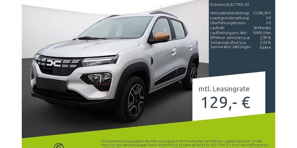 Dacia Spring 12.785 km 11.460 &euro; Münster - Amelsbüren 48163