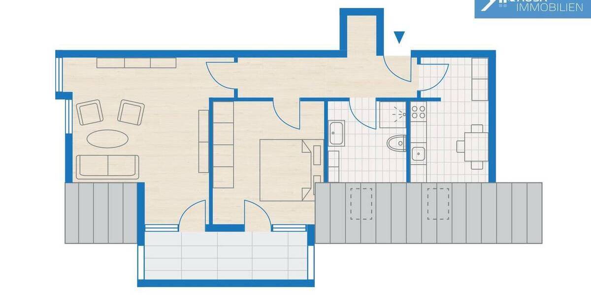 Etagenwohnung Münster Gremmendorf - 2 Zimmer, 66 m&sup2;, 179.000&euro; | Angebot:26825716