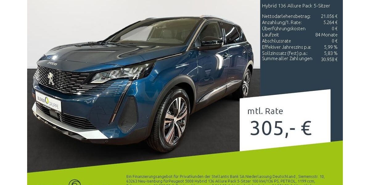 Peugeot 5008 15.859 km 26.389 &euro; Münster - Amelsbüren 48163