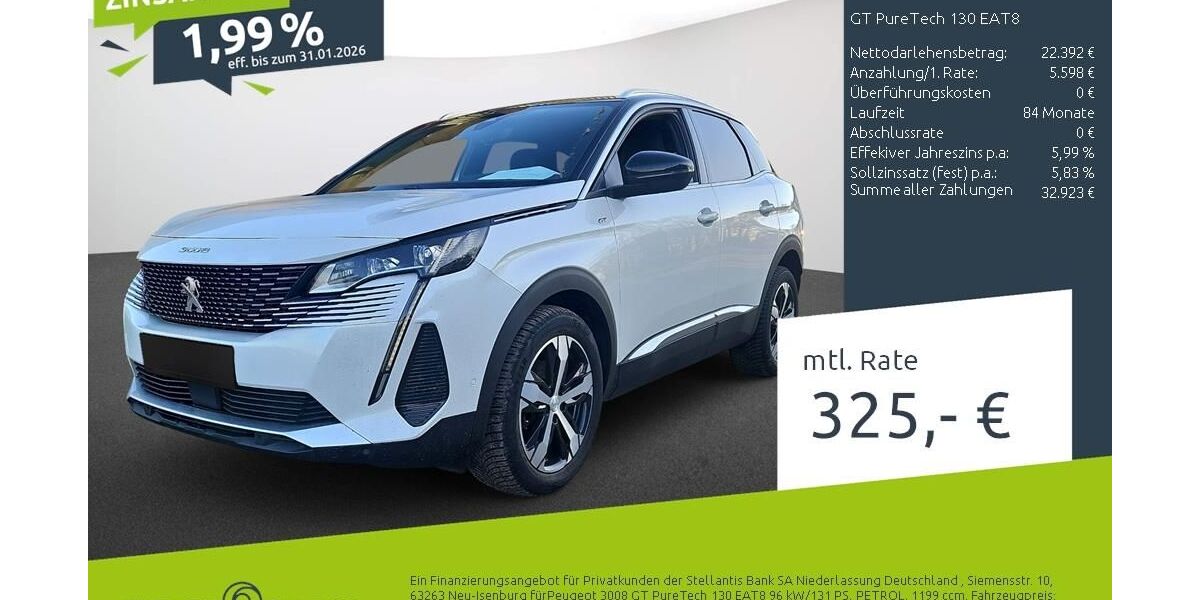 Peugeot 3008 24.262 km 25.890 &euro; Dülmen 48249
