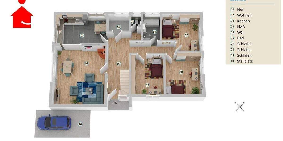 Bungalow Nordwalde - 7 Zimmer, 198 m&sup2;, 286.000&euro; | Angebot:25798104