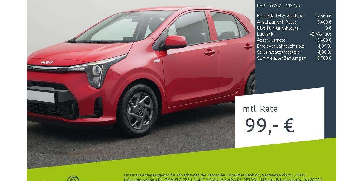 Kia Picanto 9.480 km 15.870 &euro; Münster 48163