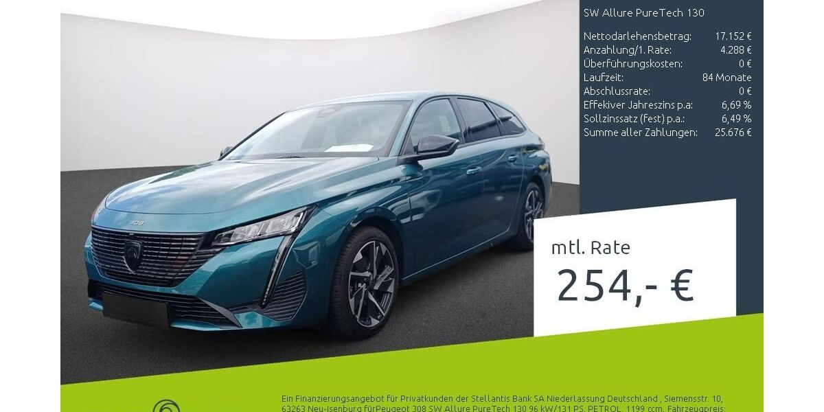 Peugeot 308 14.951 km 20.960 &euro; Dülmen 48249