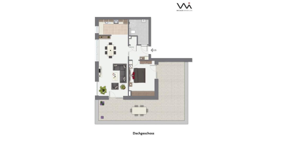 Dachgeschoßwohnung Warendorf - 2 Zimmer, 78 m&sup2;, 1.050&euro; | Angebot:24381396