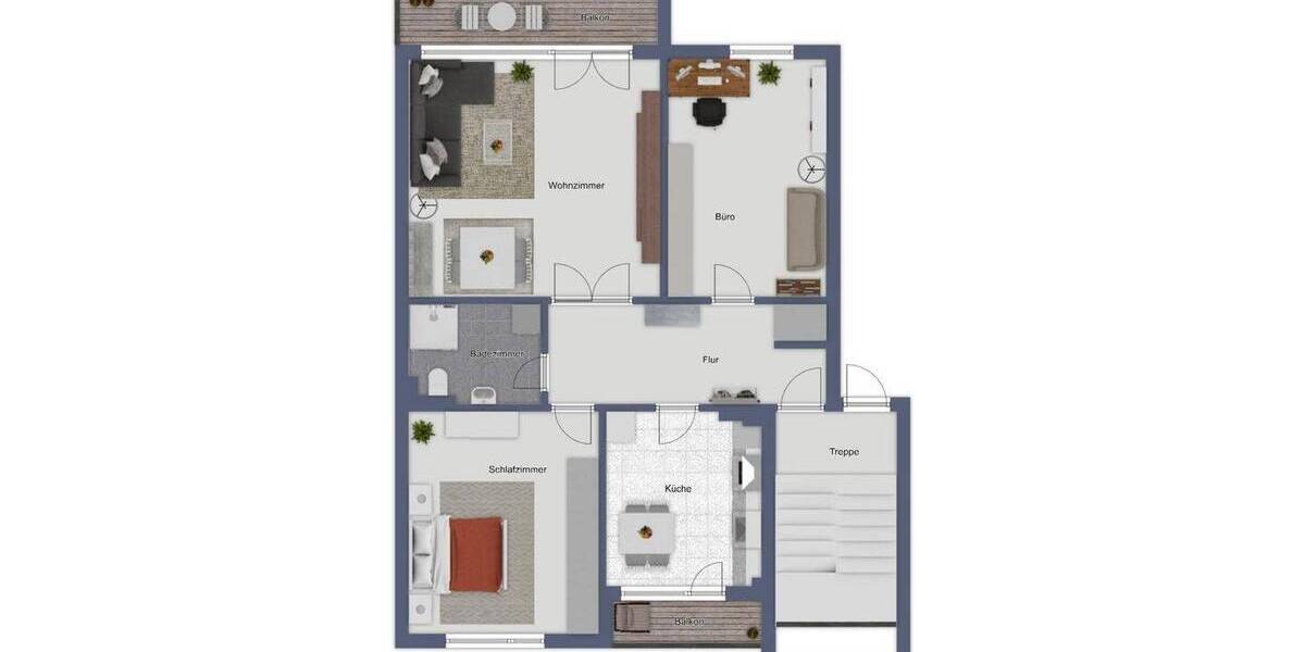 Etagenwohnung Münster Mauritz - 3 Zimmer, 84 m&sup2;, 419.000&euro; | Angebot:26687553