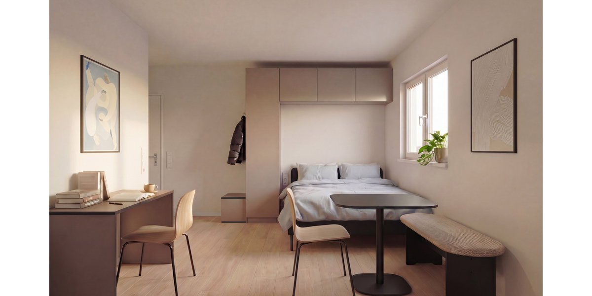 Etagenwohnung Münster Berg Fidel - 1 Zimmer, 22 m&sup2;, 172.220&euro; | Angebot:27005854