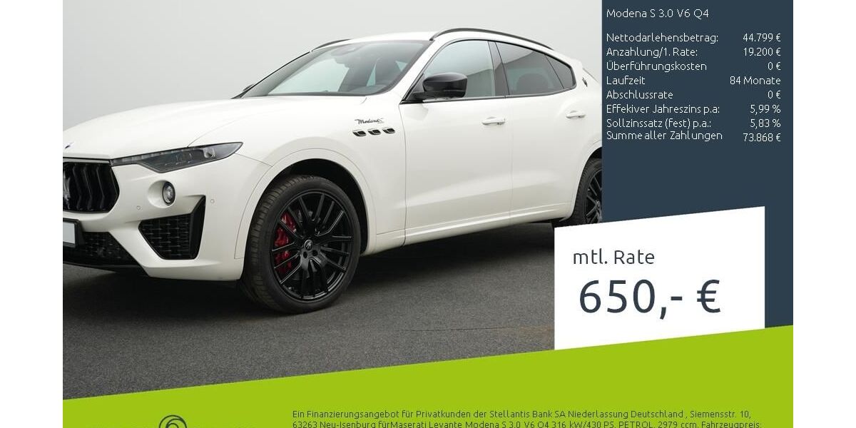 Maserati Levante 31.400 km 63.540 &euro; Münster - Amelsbüren 48163