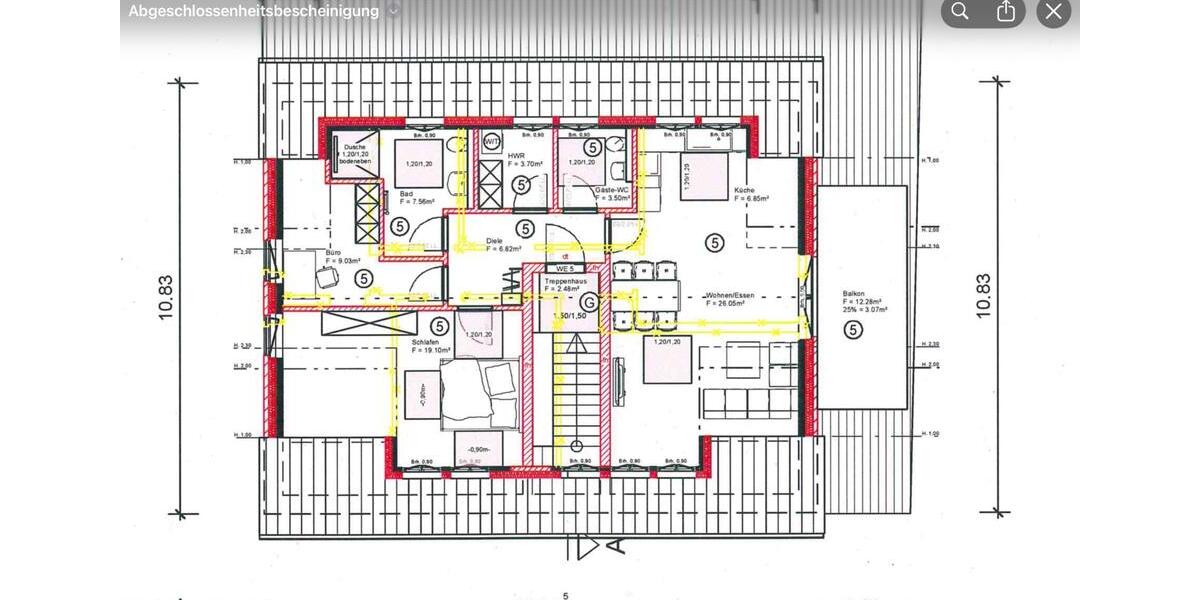 Dachgeschoßwohnung Nottuln - 4 Zimmer, 87 m&sup2;, 429.000&euro; | Angebot:26903175