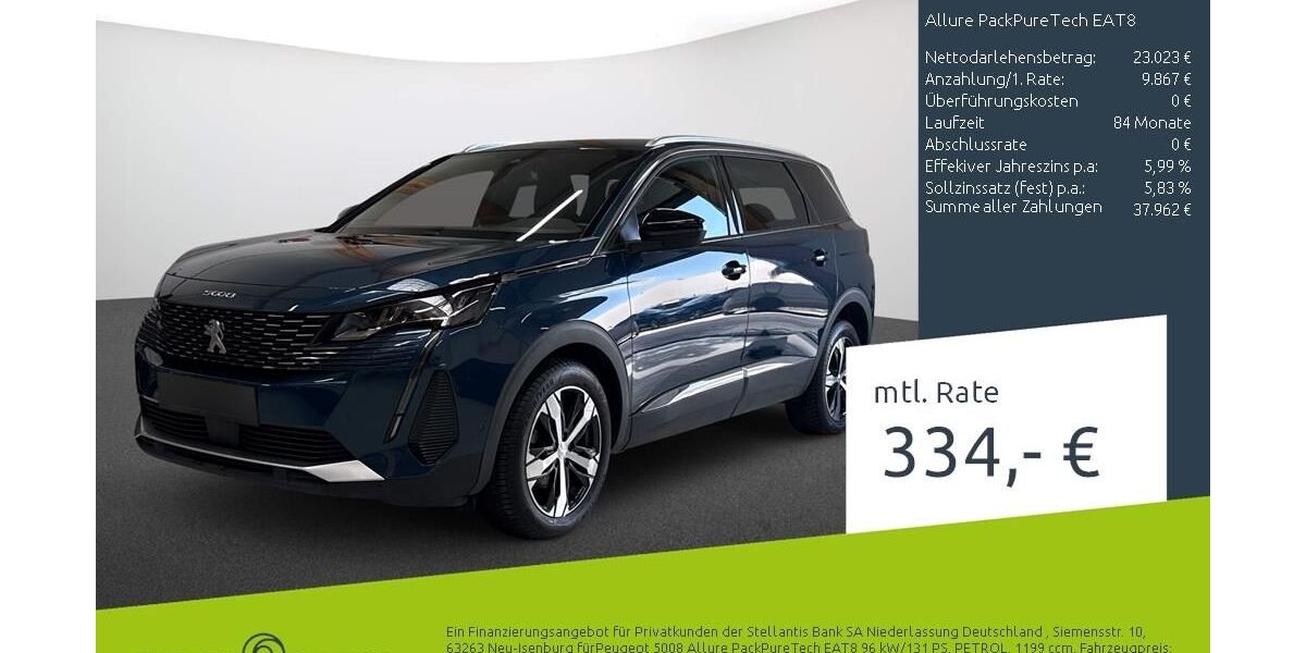 Peugeot 5008 42.385 km 32.890 &euro; Dülmen 48249