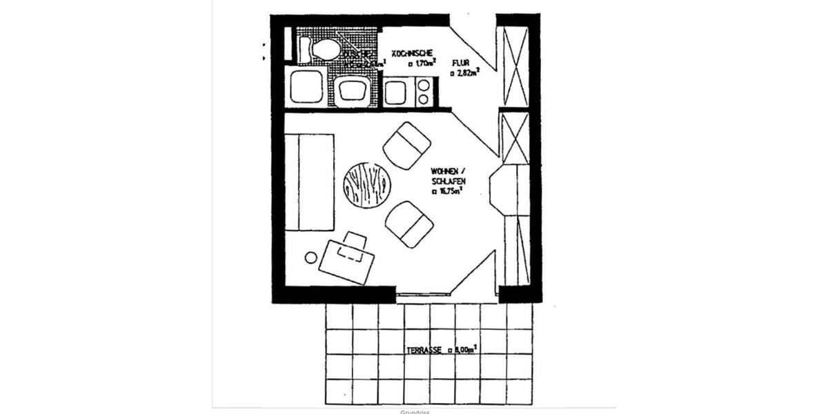 Erdgeschoßwohnung Greven - 1 Zimmer, 26 m&sup2;, 138.000&euro; | Angebot:27127726