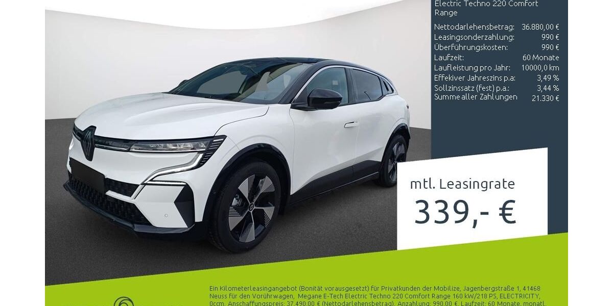 Renault Megane 1.500 km 34.550 &euro; Münster - Amelsbüren 48163