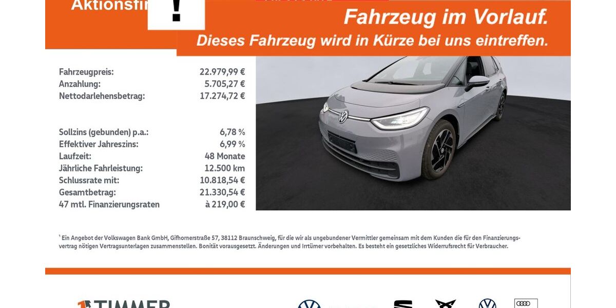 VW ID.3 25.447 km 22.980 &euro; Dülmen 48249