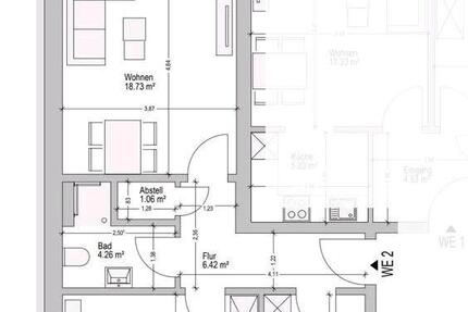 Wohnung Münster Gievenbeck - 2 Zimmer, 55 m&sup2;, 910&euro; | Angebot:25138295