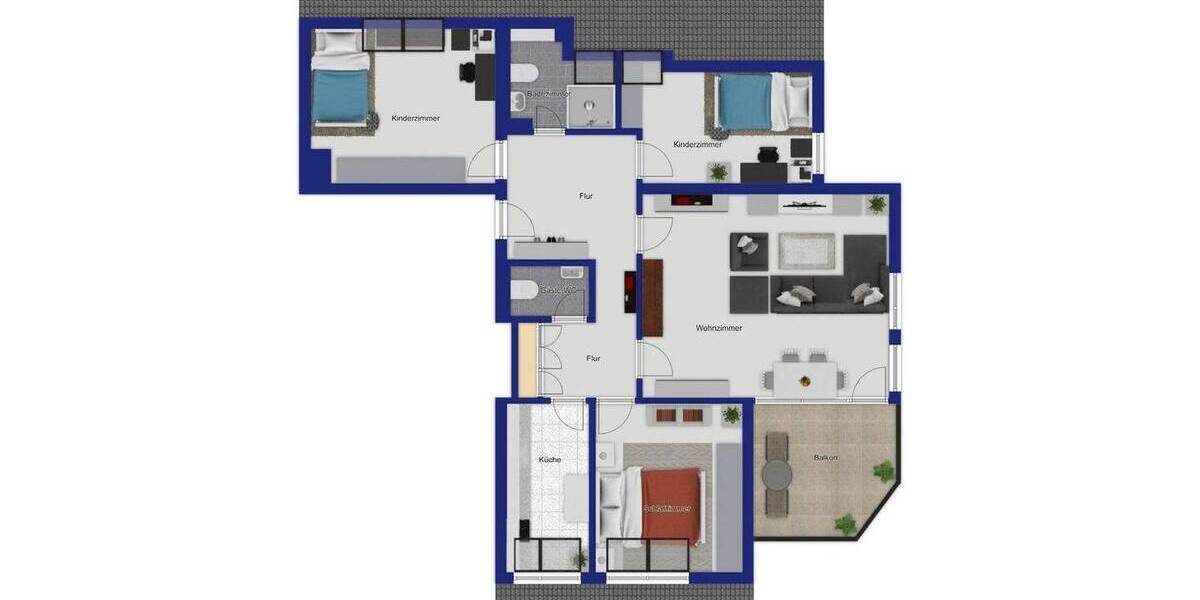 Etagenwohnung Münster Nienberge - 4 Zimmer, 97 m&sup2;, 282.000&euro; | Angebot:26826291